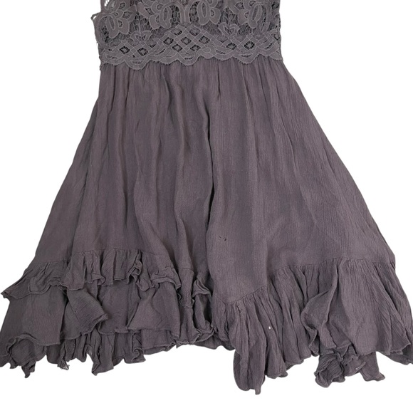 Free People Adella Slip Dress Charcoal Small - Picture 11 of 16